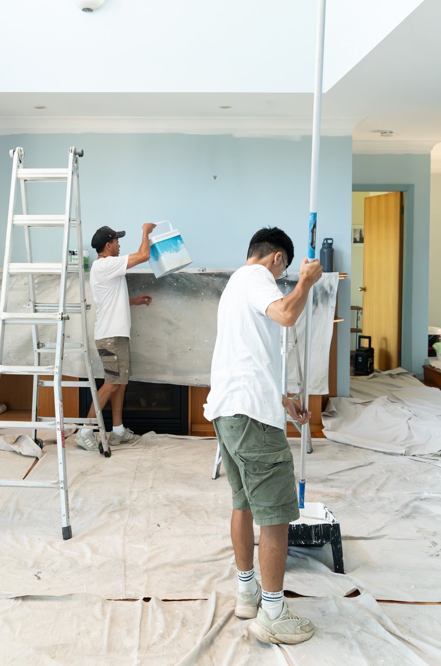 Terry Tibet Painting team painting a Central Coast home interior